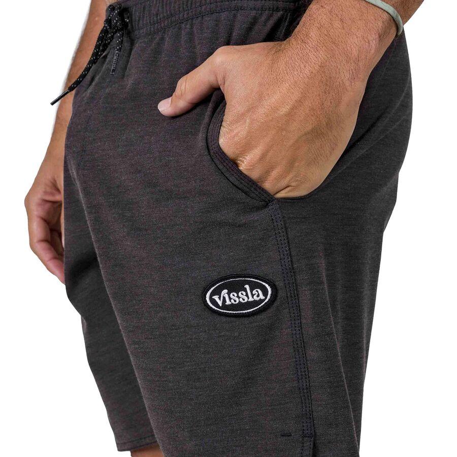 Vissla Solid Sets 17.5in Ecolastic Short - Men's Black