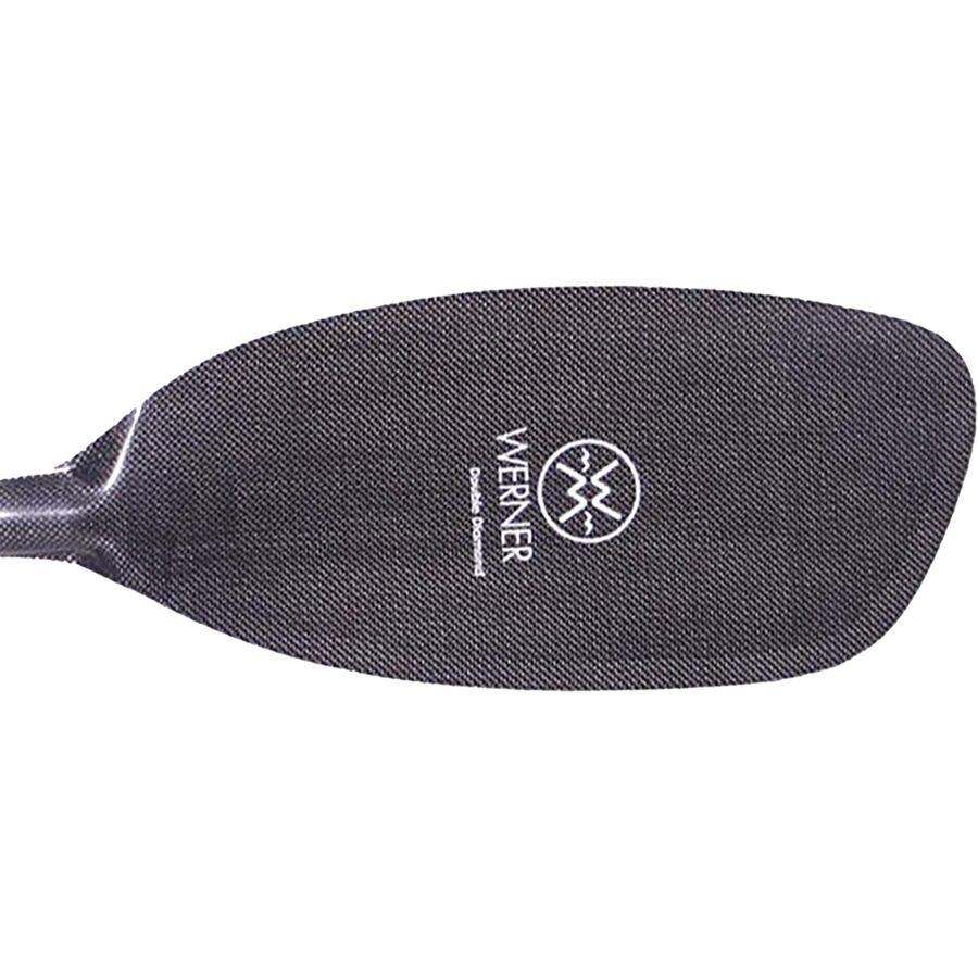 Werner Double Diamond Carbon Paddle - Bent Shaft Black