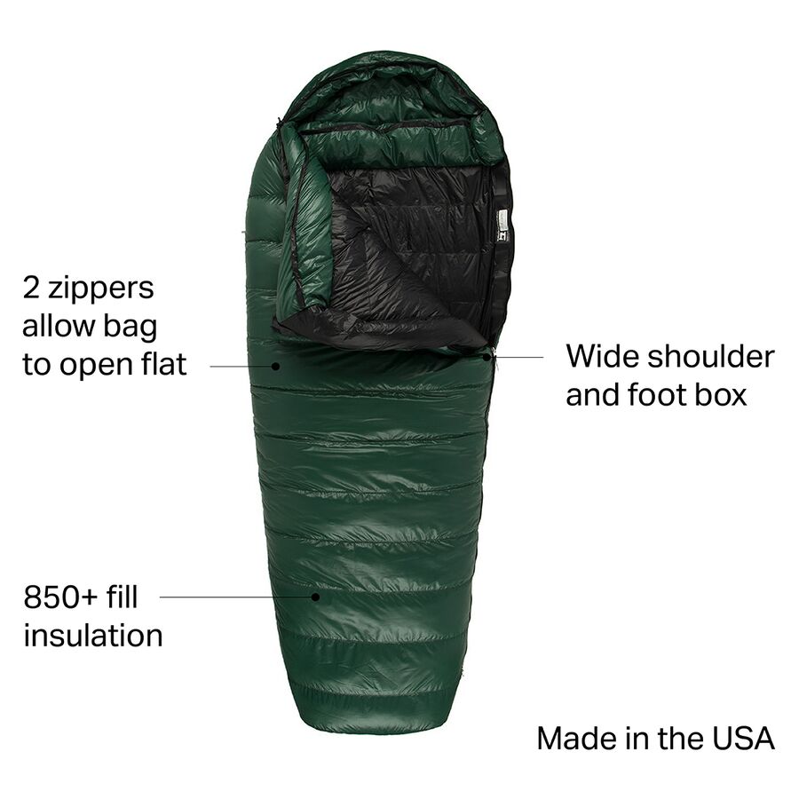 Western Mountaineering Bristlecone MF Sleeping Bag: -10F Down Forest Green