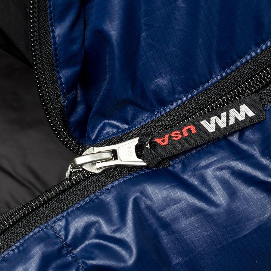 Western Mountaineering Caribou MF Sleeping Bag: 35F Down Navy Blue