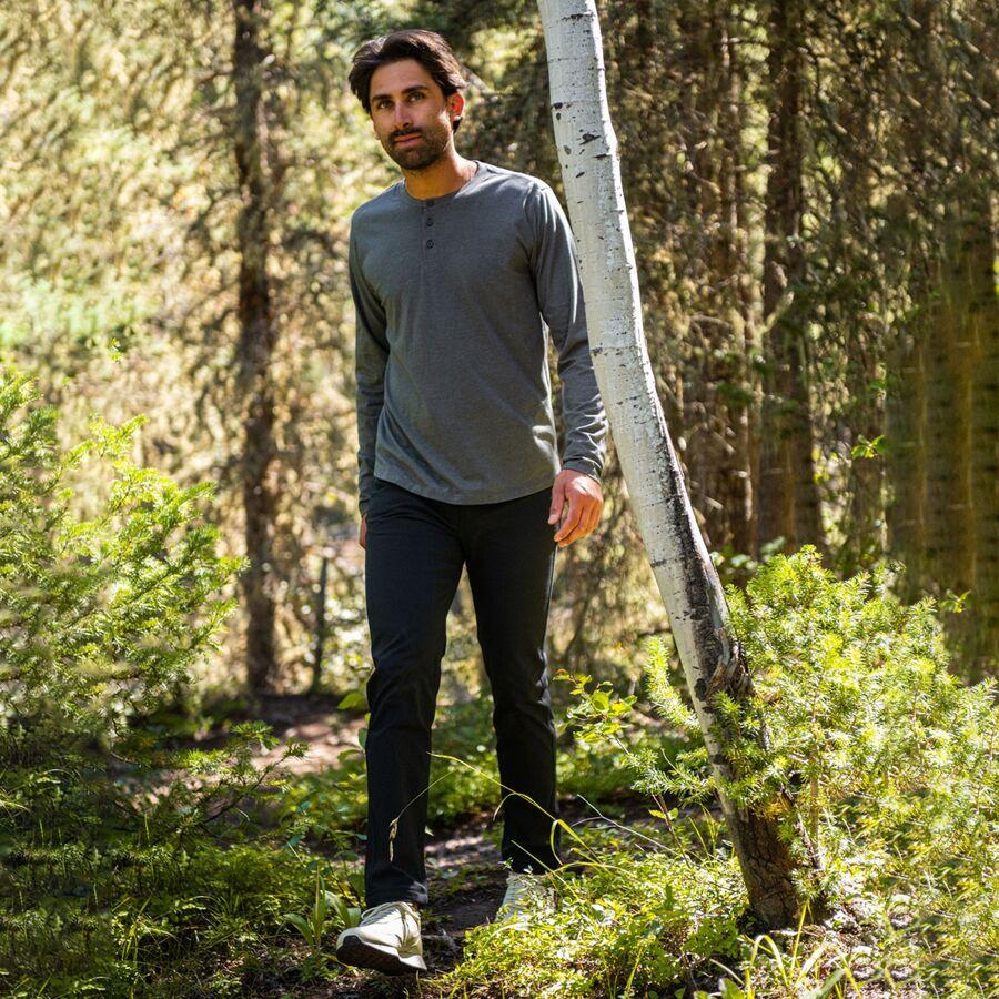 Western Rise X Cotton Long-Sleeve Henley - Men's Concrete