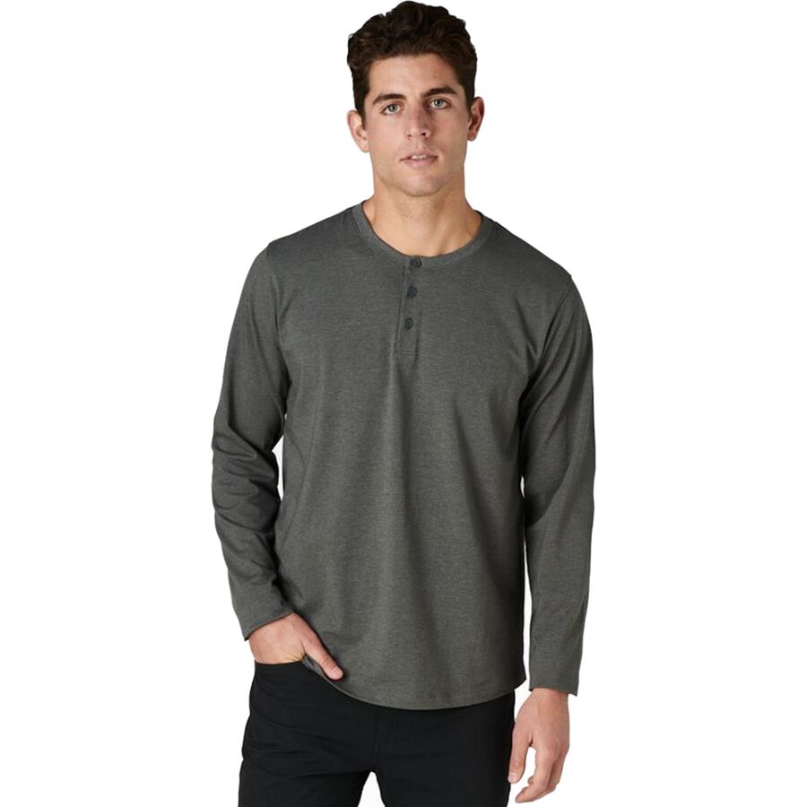 Western Rise X Cotton Long-Sleeve Henley - Men's Concrete