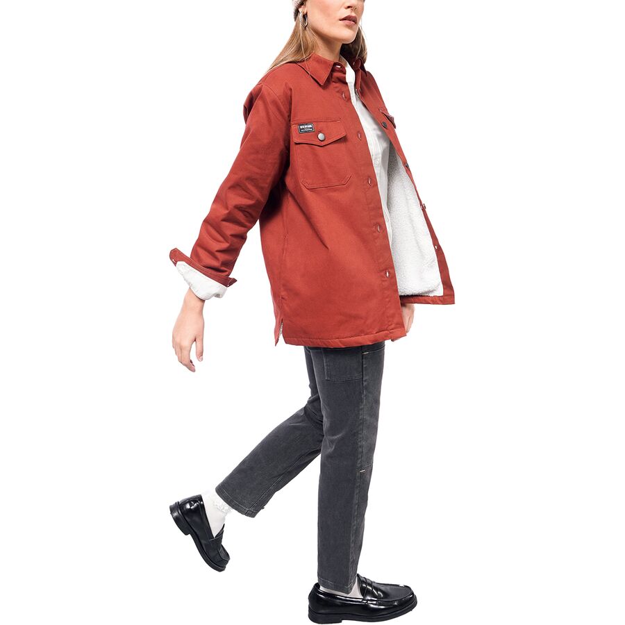 Wildfang The Essential Fleece Lined Shacket Cinnamon