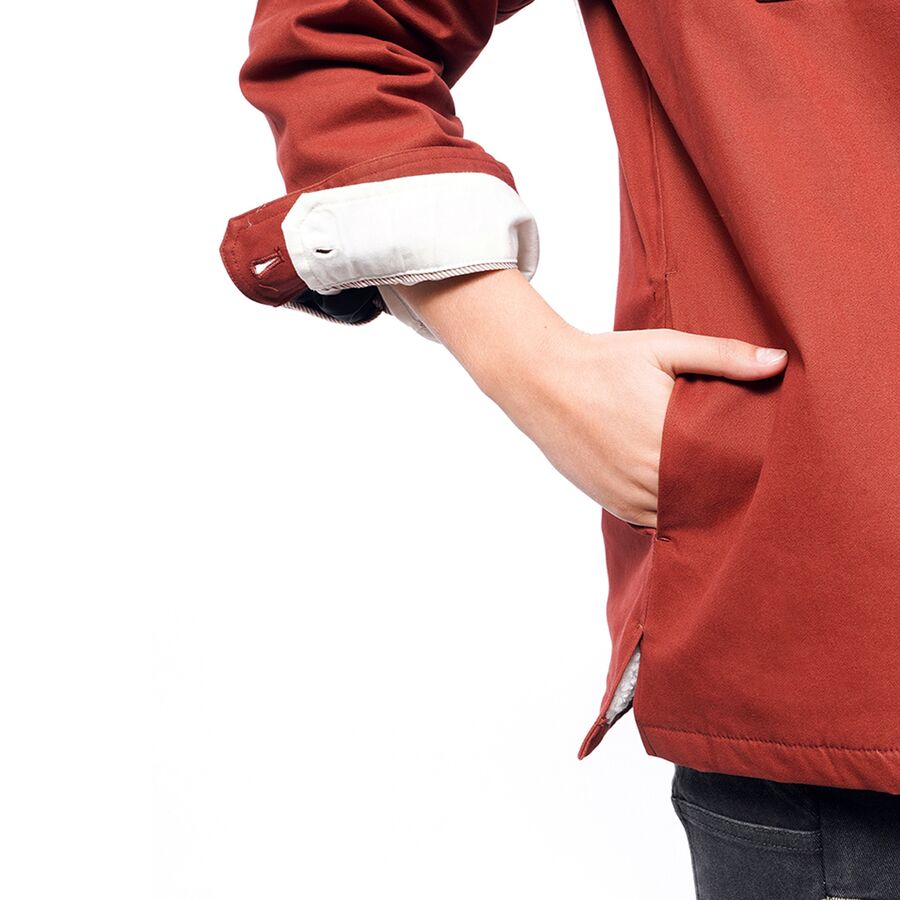 Wildfang The Essential Fleece Lined Shacket Cinnamon