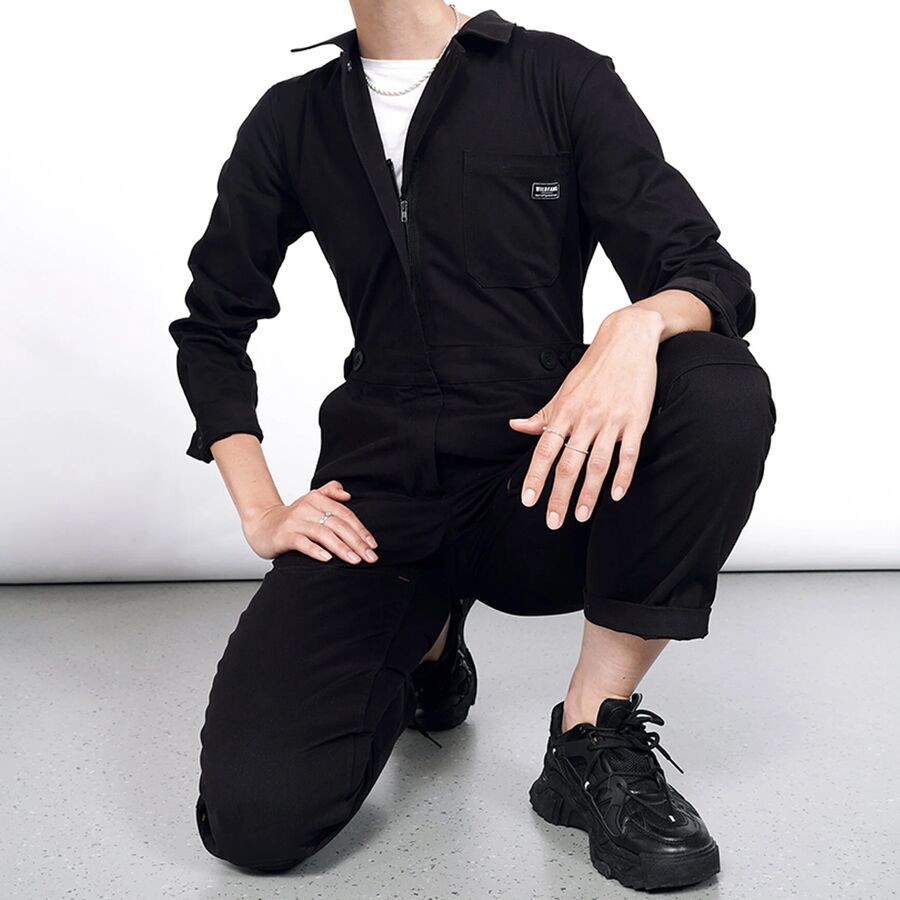 Wildfang The Essential Long-Sleeve High Waisted Coverall Black