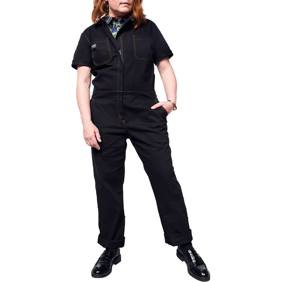 Wildfang The Essential Short-Sleeve Coverall Black