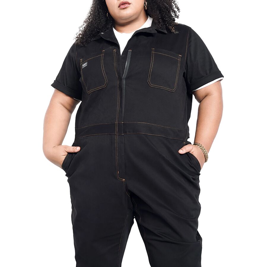 Wildfang The Essential Short-Sleeve Coverall Black