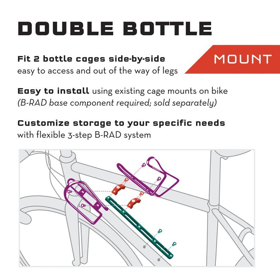 Wolf Tooth Components B-RAD Double Bottle Cage Adapter Black