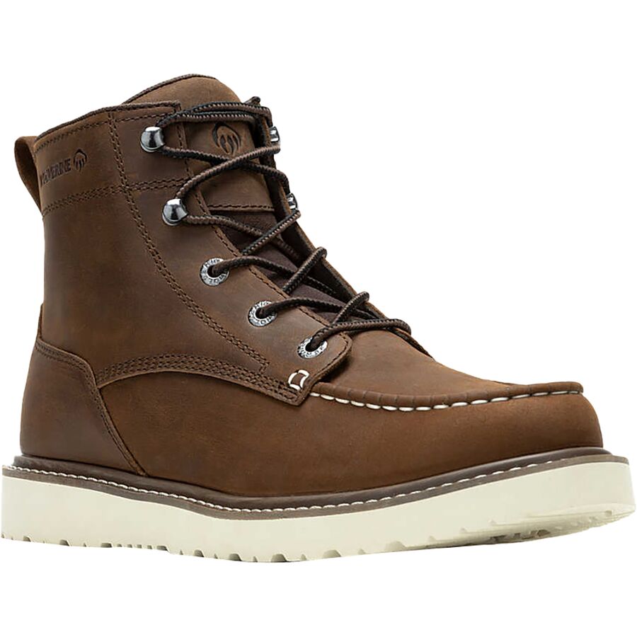 Wolverine Trade Wedge Unlined 6in Moc-Toe Boot - Men's Dark Brown