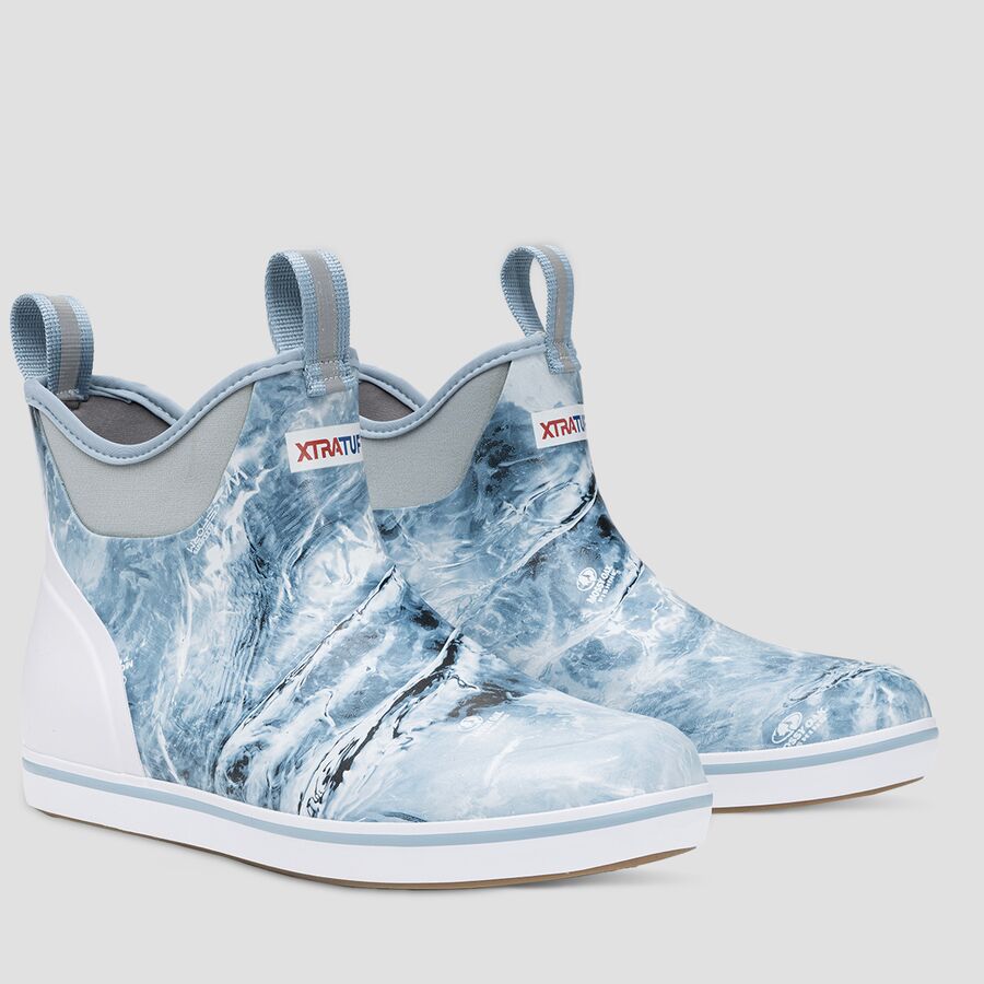 Xtratuf Ankle Deck Printed 6in Boot - Men's Mossy Oak Wakeform Arctic