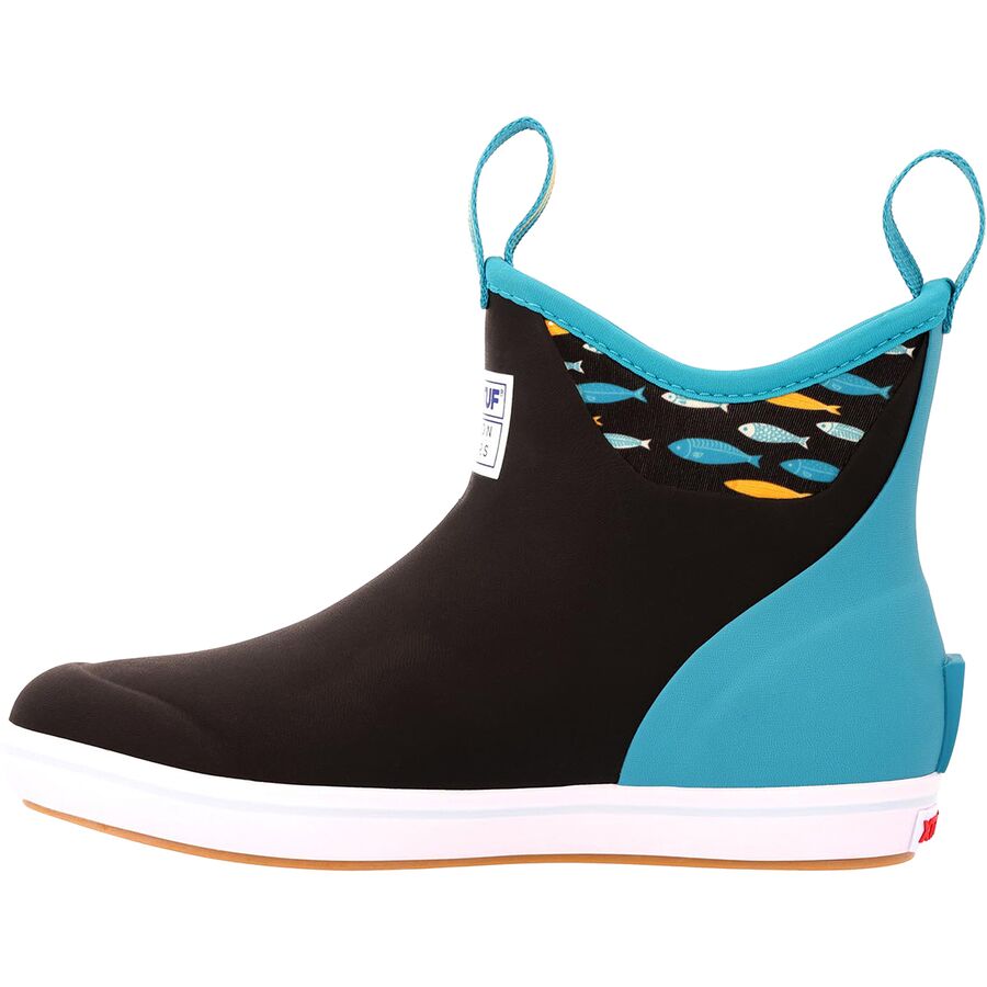 Xtratuf Ankle Salmon Sisters 6in Deck Boot - Women's Black/Tails And Scales