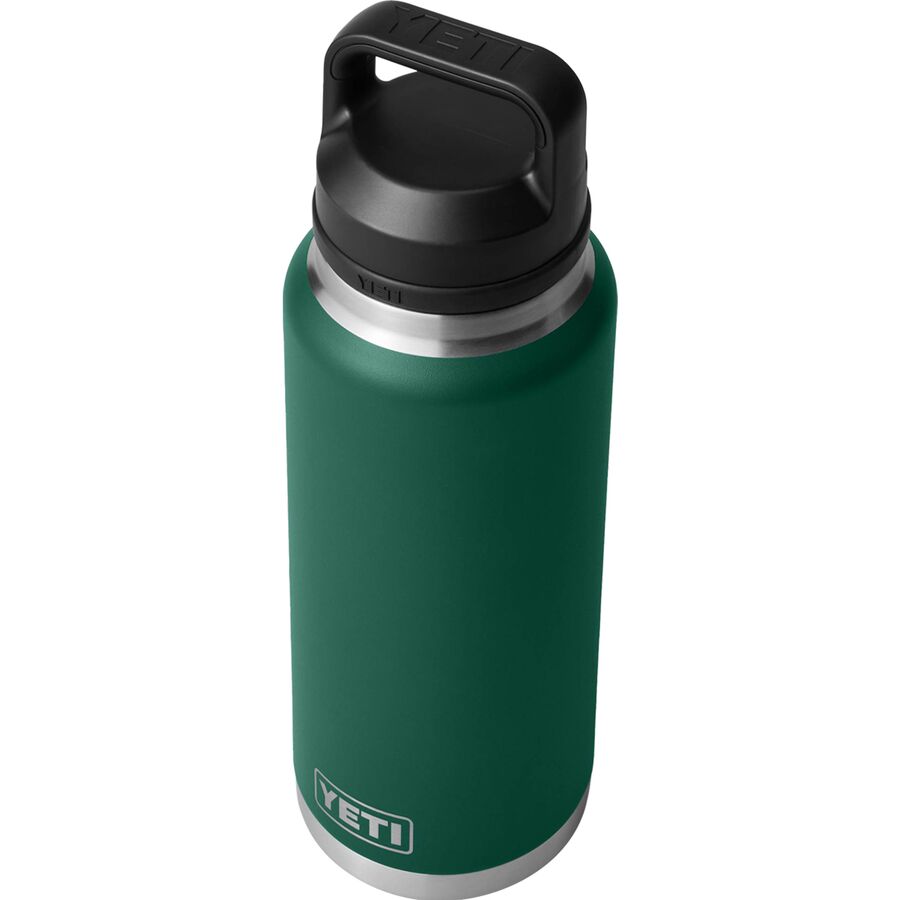 YETI Rambler 36oz Chug Water Bottle Black Forest Green