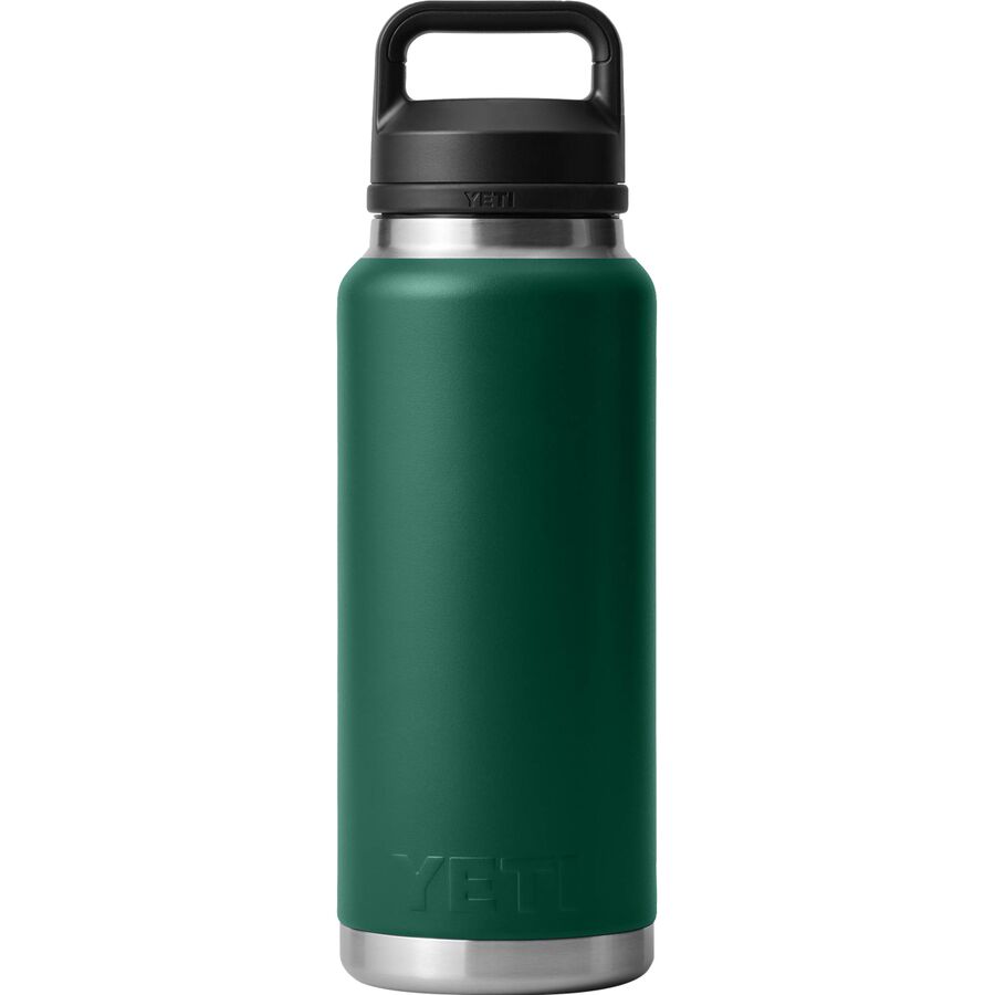 YETI Rambler 36oz Chug Water Bottle Black Forest Green