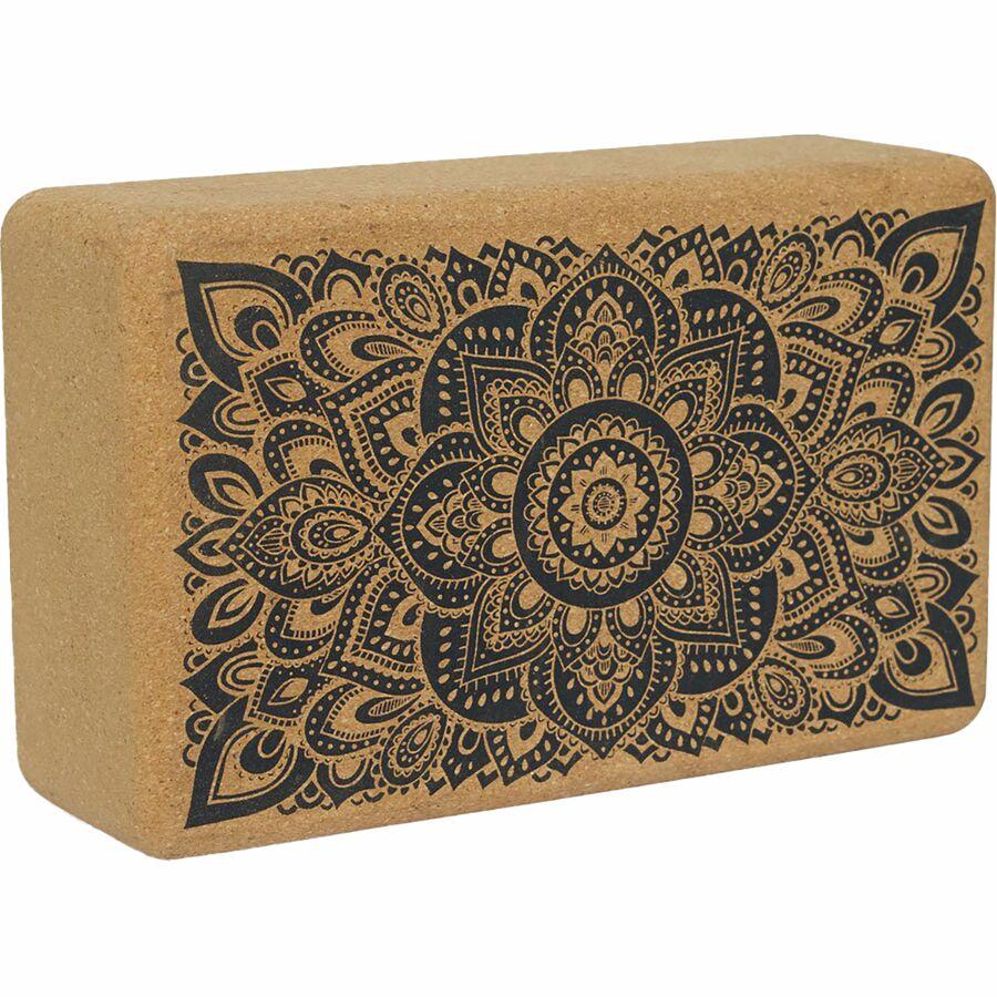 Yoga Design Lab Cork Yoga Block Mandala Black