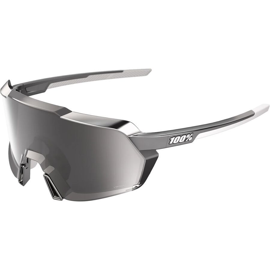 100% Korbin Sunglasses Gloss Black Chrome/HiPER Silver Mirror Lens