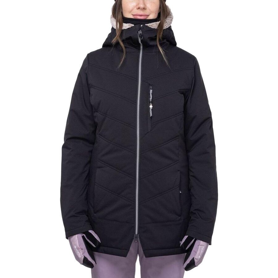 686 Cloud Insulated Jacket 2023 - Women's Black Geo Jacquard