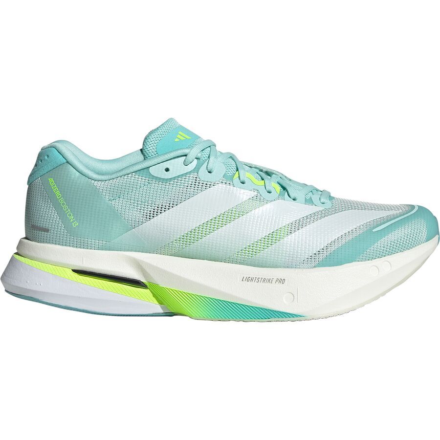 Adidas Adizero Boston 13 Running Shoe - Women's Semi Flash Aqua/Zero Metallic/Lucid Lemon
