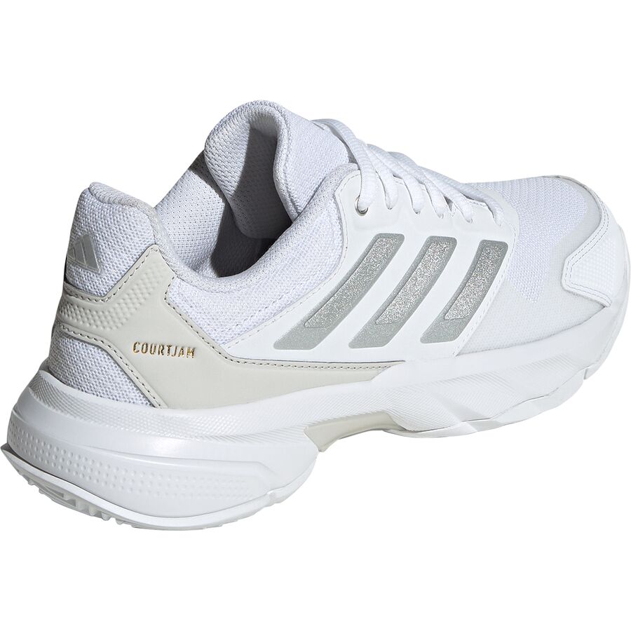 Adidas CourtJam Control 3 Shoe - Women's Ftwr White/Silver Metallic/Grey One