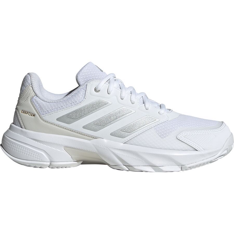 Adidas CourtJam Control 3 Shoe - Women's Ftwr White/Silver Metallic/Grey One