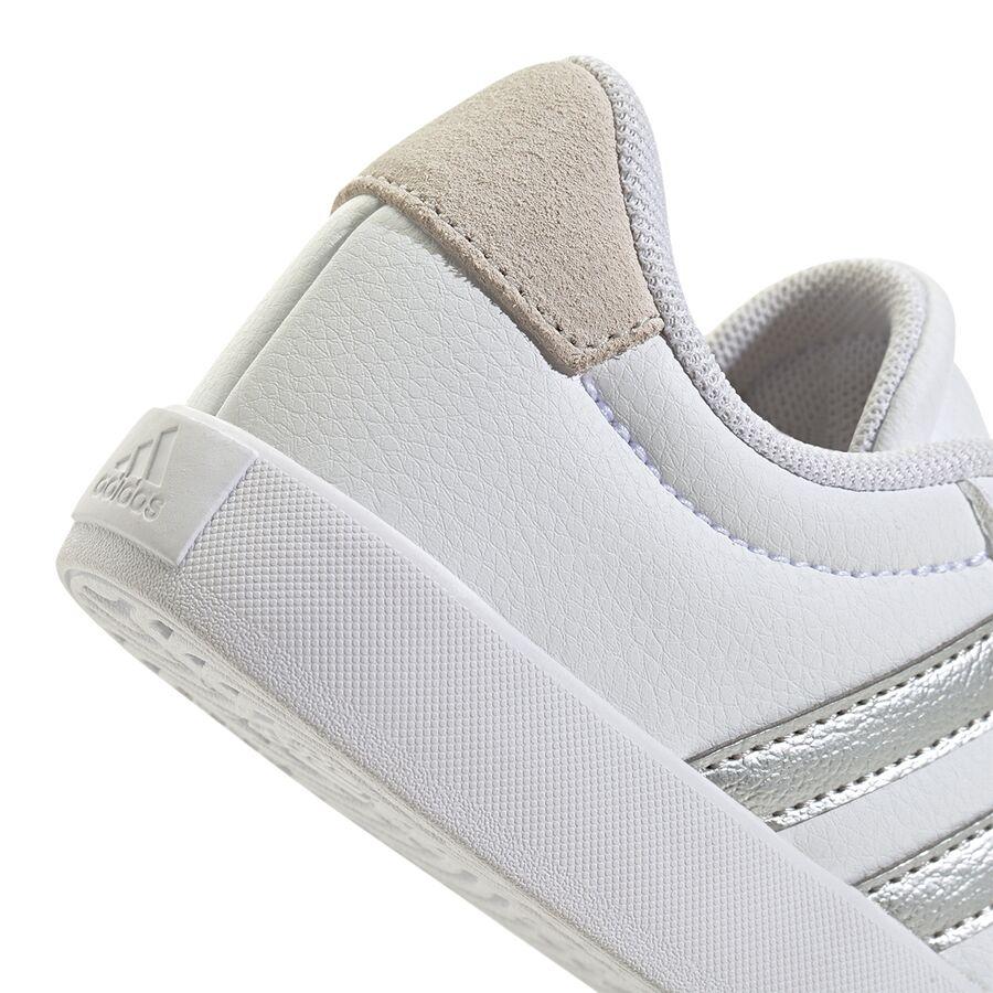 Adidas VL Court 3.0 Shoe - Kids' Ftwr White/Silver Met./Grey One