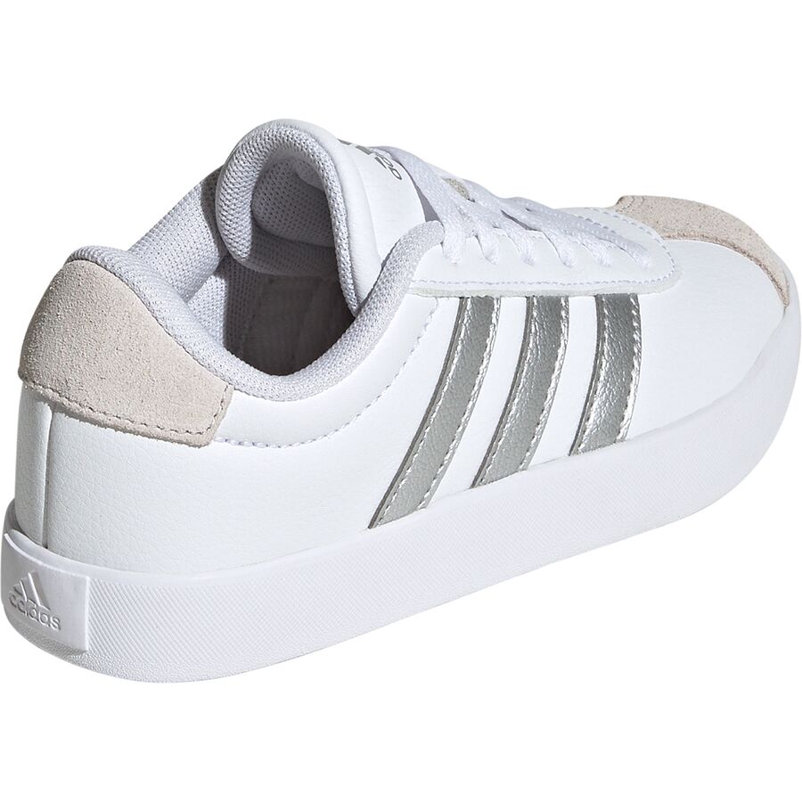 Adidas VL Court 3.0 Shoe - Kids' Ftwr White/Silver Met./Grey One