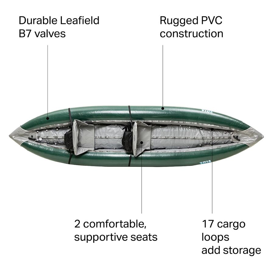 Aire Lynx II Tandem Inflatable Kayak Green