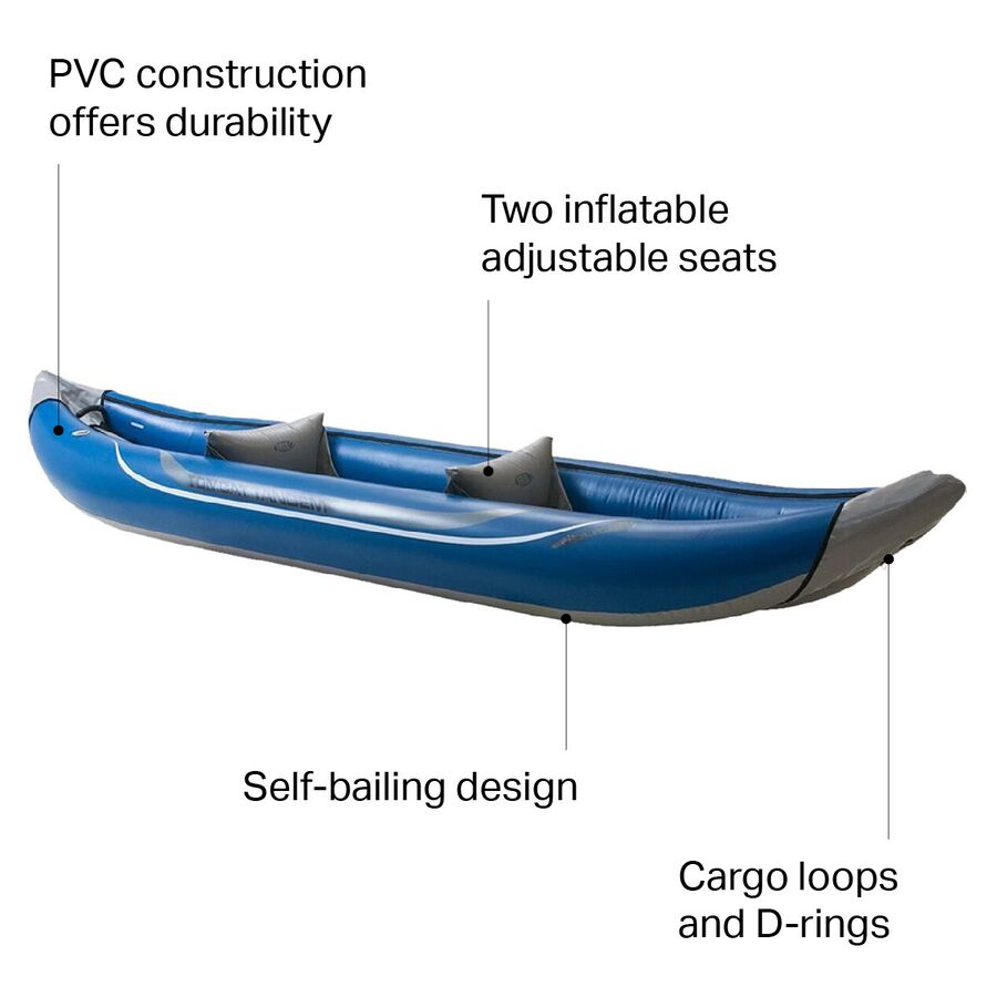 Aire Tributary Tomcat Tandem Inflatable Kayak Dark Blue