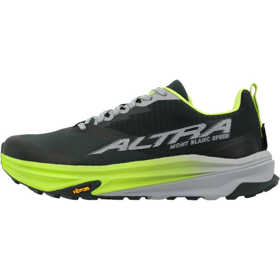 Altra Mont Blanc Speed Trail Running Shoe - Men's Black/Lime