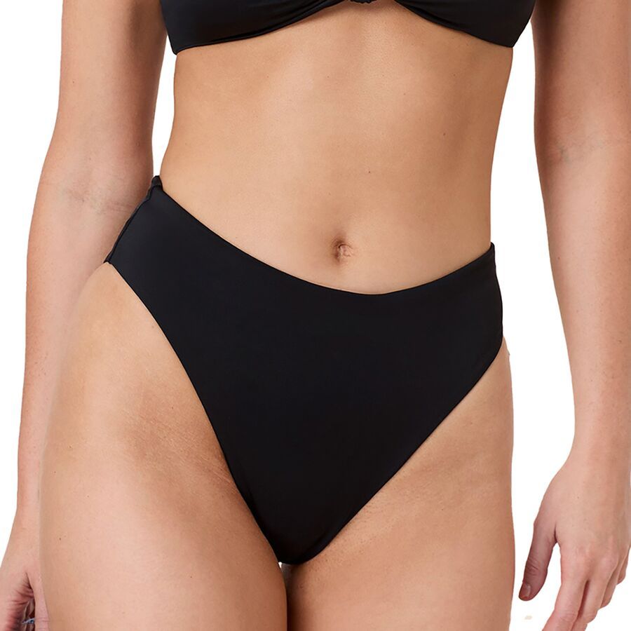 Andie 90s High Waisted Bikini Bottom - Women's Black