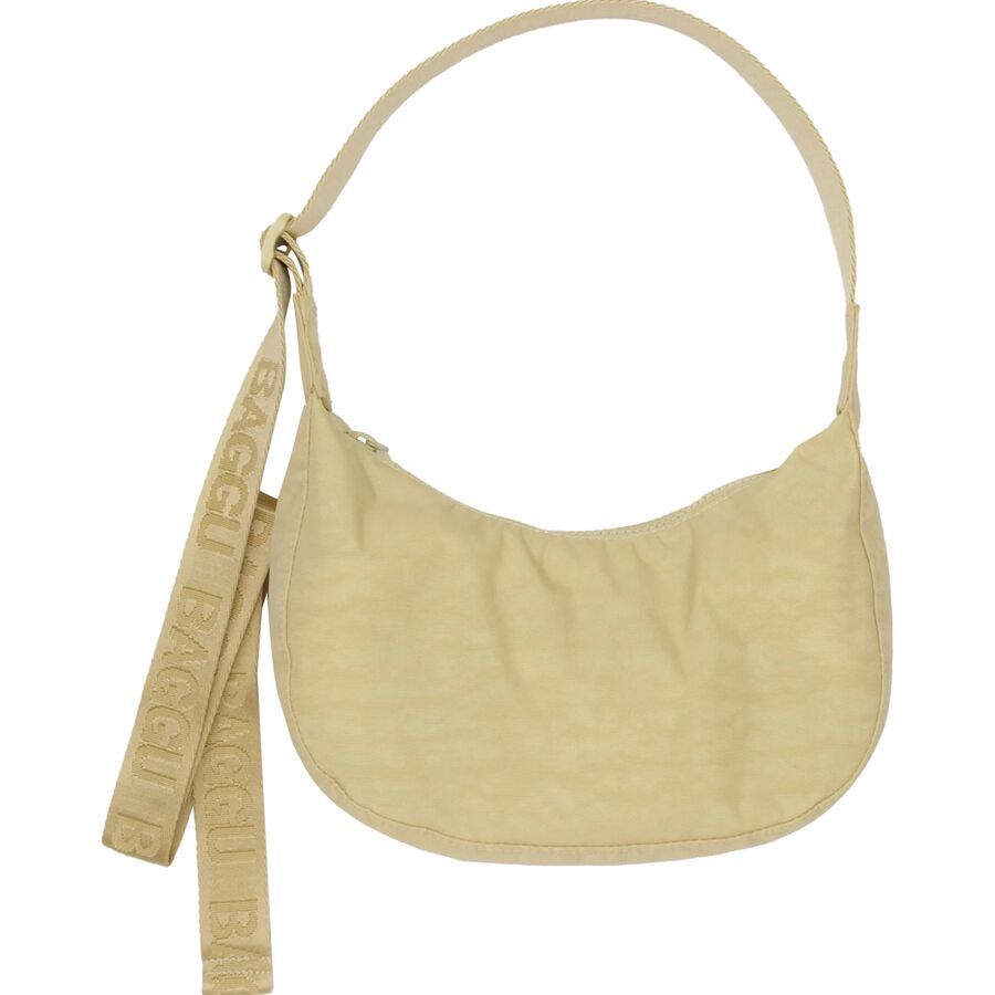 BAGGU Small Nylon Crescent Bag Butter