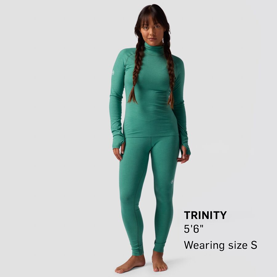 Backcountry Cedars RWS Merino Lt-Wt Baselayer Balaclava Top - Women's Gearhead Green