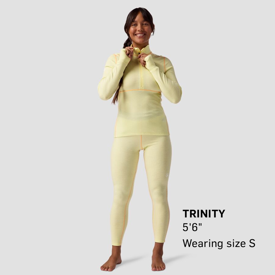 Backcountry Cedars RWS Merino Mid-Wt Baselayer 1/4-Zip Top - Women's Luminary
