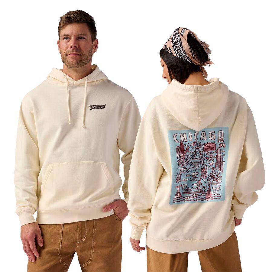 Backcountry Chicago Poster Hoodie Vintage White