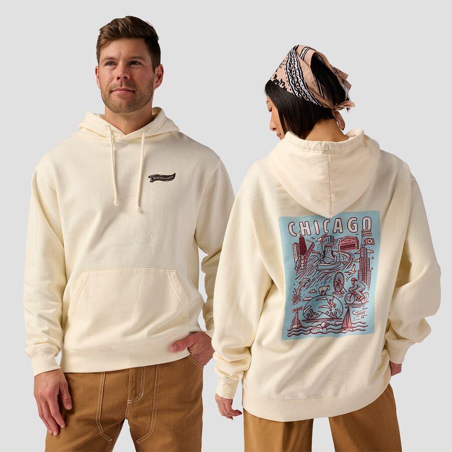 Backcountry Chicago Poster Hoodie Vintage White
