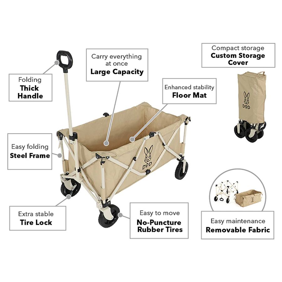 DOD Outdoors Uma Folding Wagon Tan
