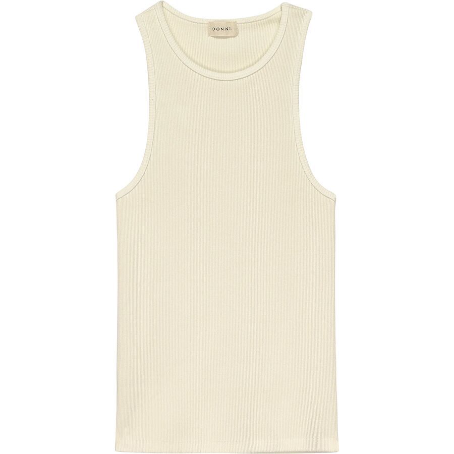 Donni The Rib Scoop Tank - Women's Creme
