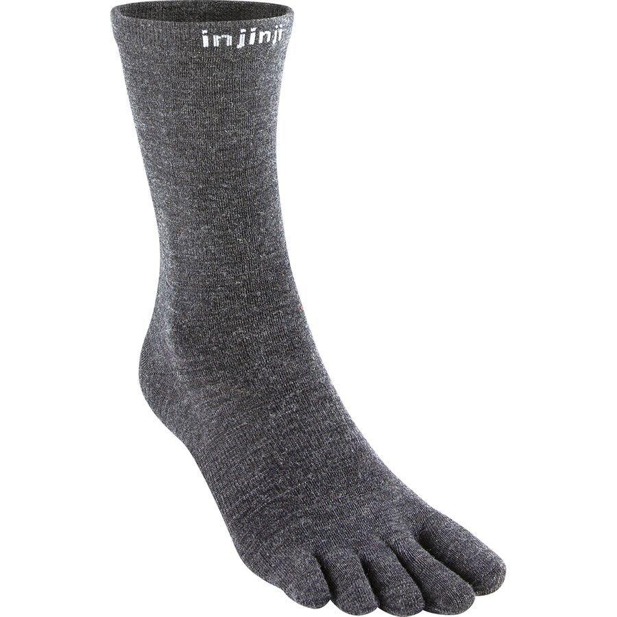 Injinji Liner Wool Crew Sock Slate