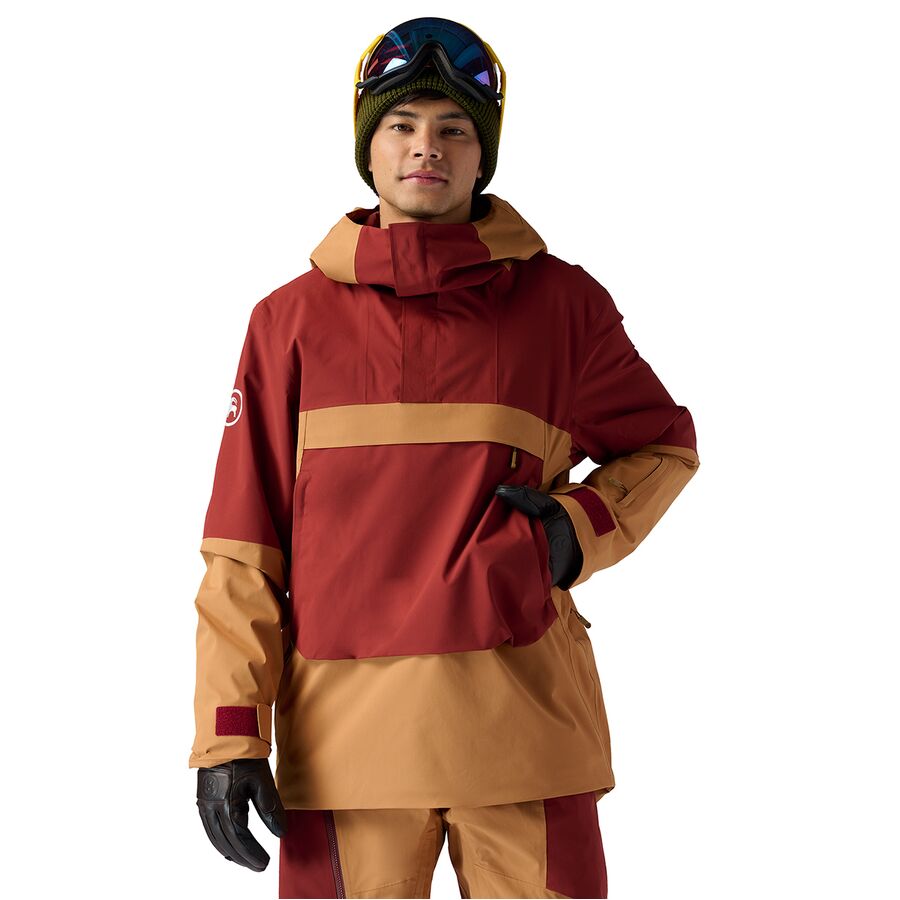 Backcountry Last Chair Stretch Insulated Anorak - Men's Fired Brick/Brown Sugar