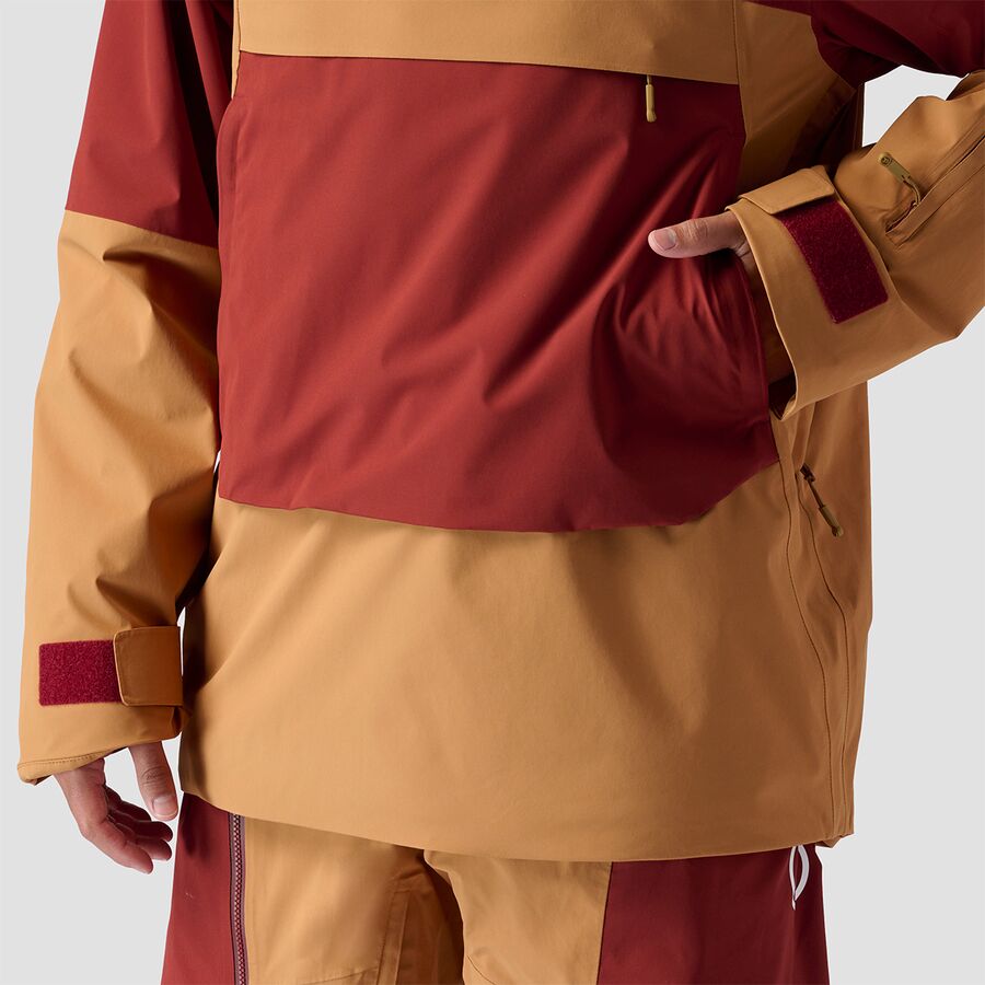 Backcountry Last Chair Stretch Insulated Anorak - Men's Fired Brick/Brown Sugar