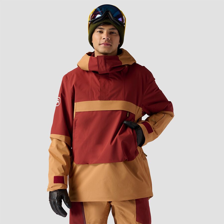 Backcountry Last Chair Stretch Insulated Anorak - Men's Fired Brick/Brown Sugar