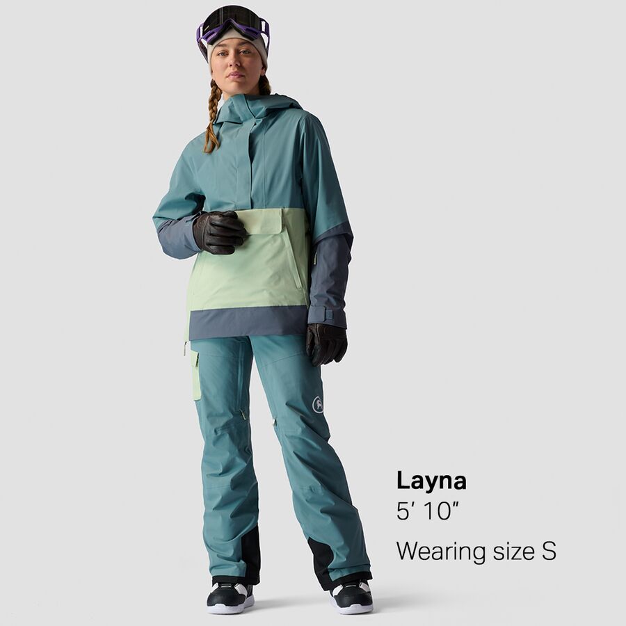 Backcountry Last Chair Stretch Insulated Anorak - Women's Goblin Blue/Reseda/Turbulence