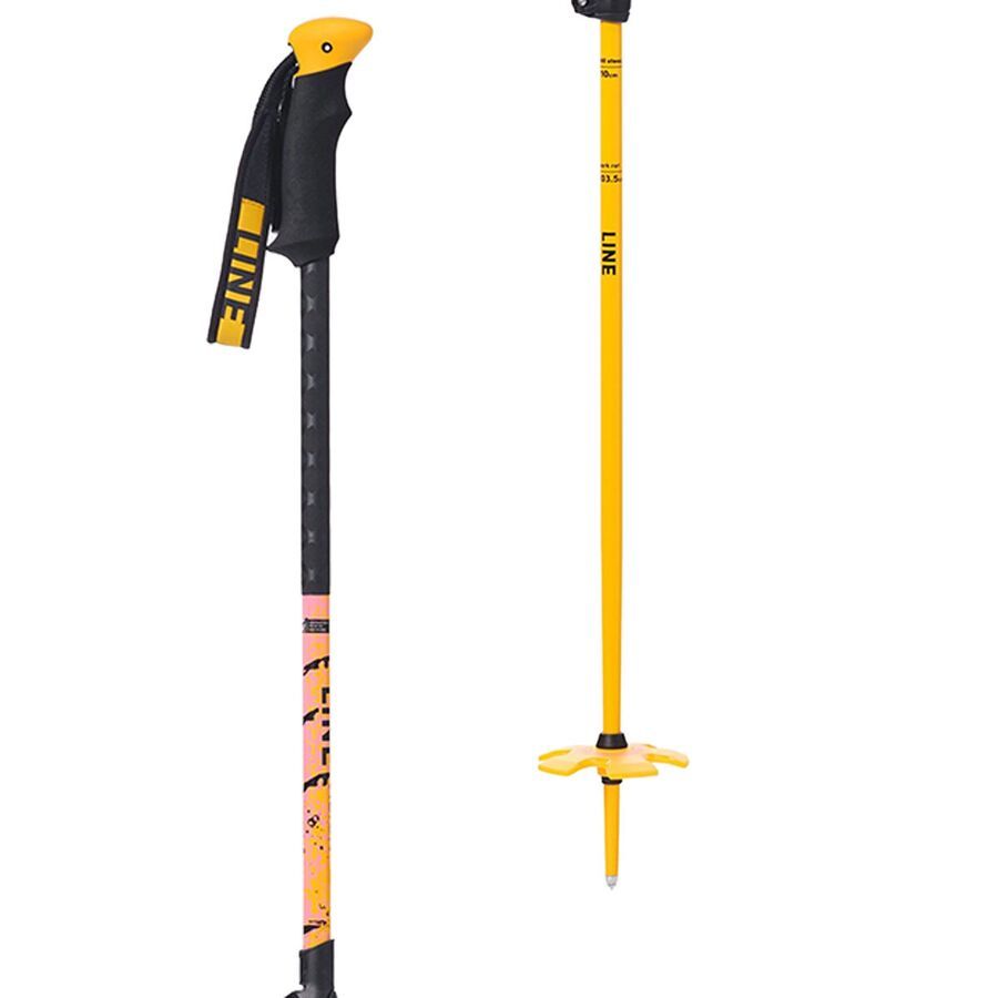 Line Vision Ski Poles Black/Yellow