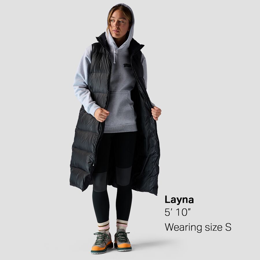 Backcountry Long Down Parka Vest - Women's Stretch Limo
