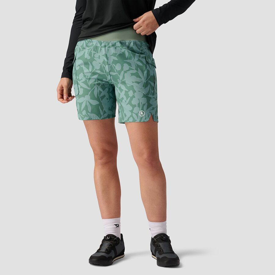 Backcountry NBD 7in MTB Short - Women's Aspen Green Print