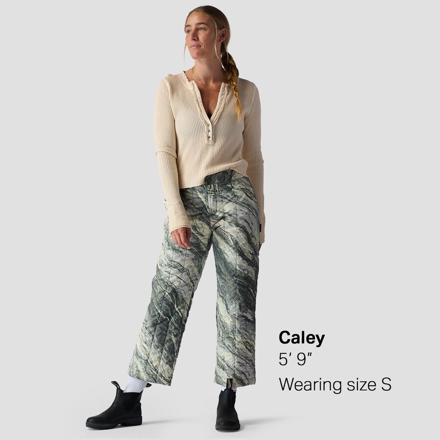 Backcountry Oakbury Print Synthetic Quilted Pant - Women's Desert Stone Green Print