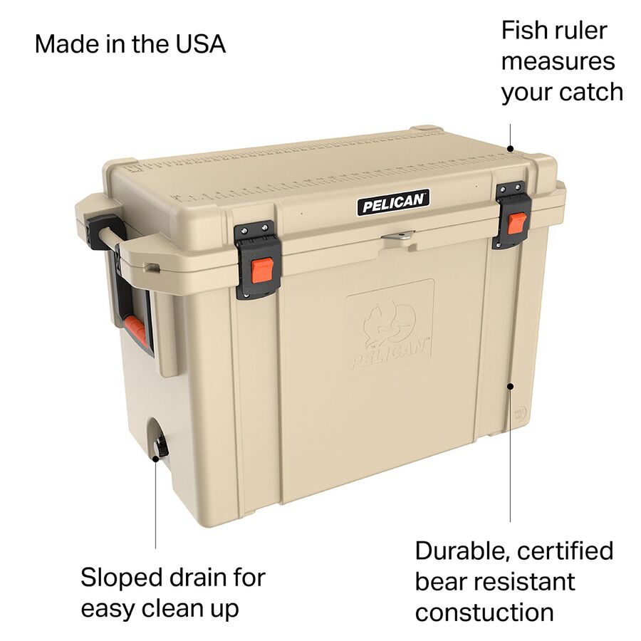 Pelican 95QT Elite Cooler Tan