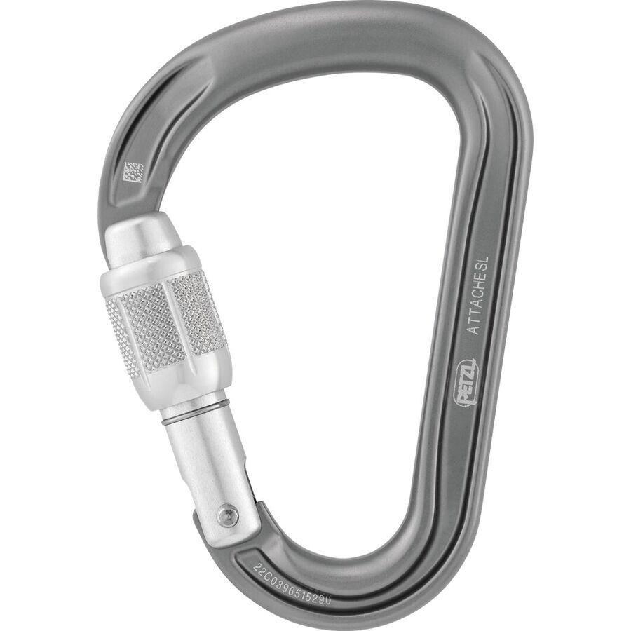 Petzl Attache Locking Carabiner Gray