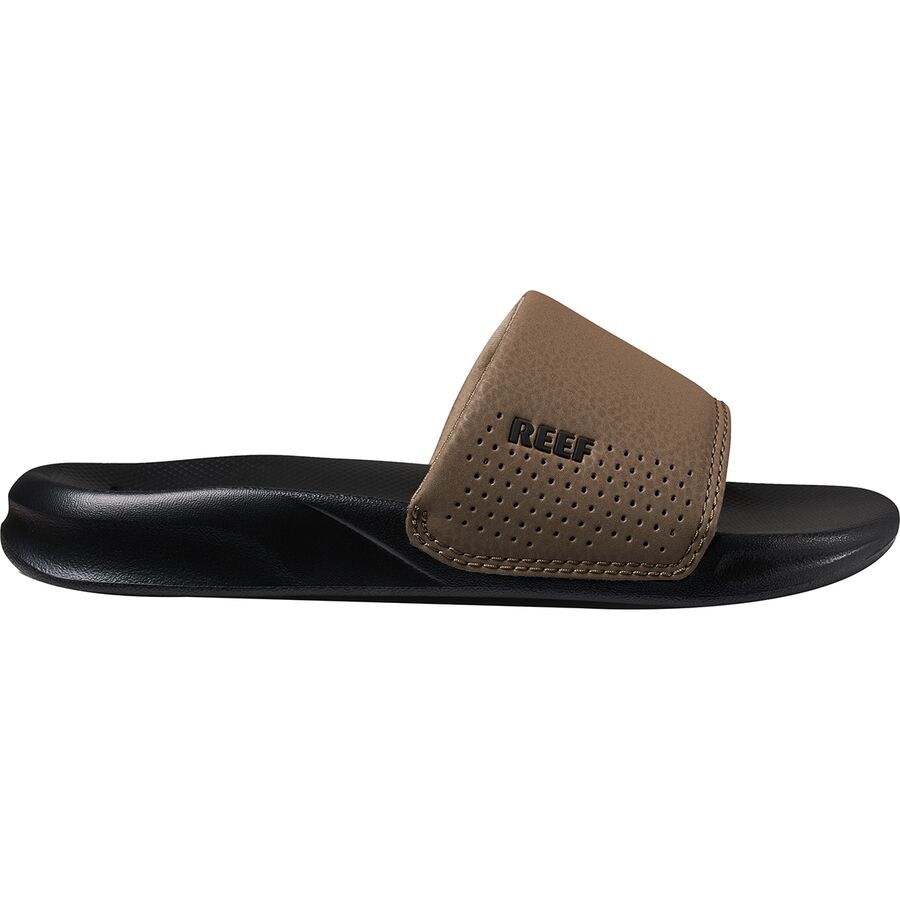 Reef One Slide Sandal - Boys' Black/Tan