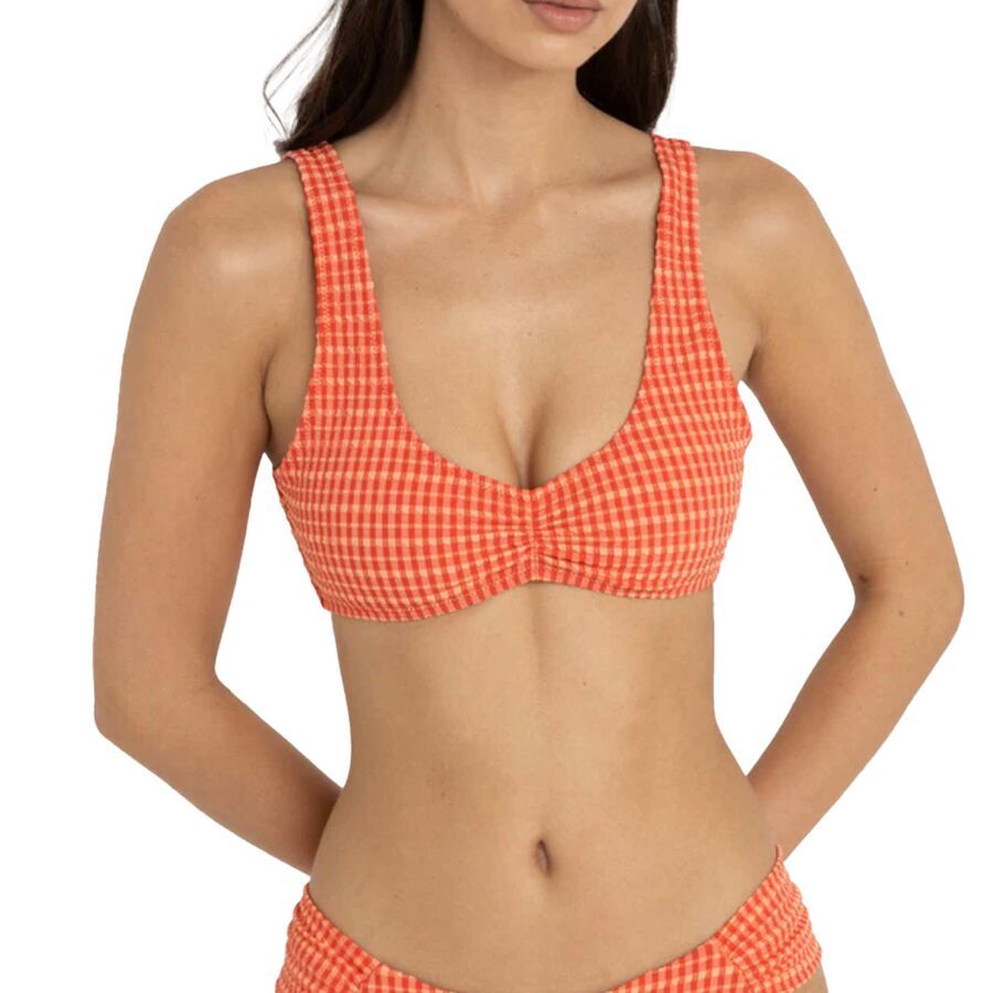 Rhythm Lola Check Crop Top - Women's Red