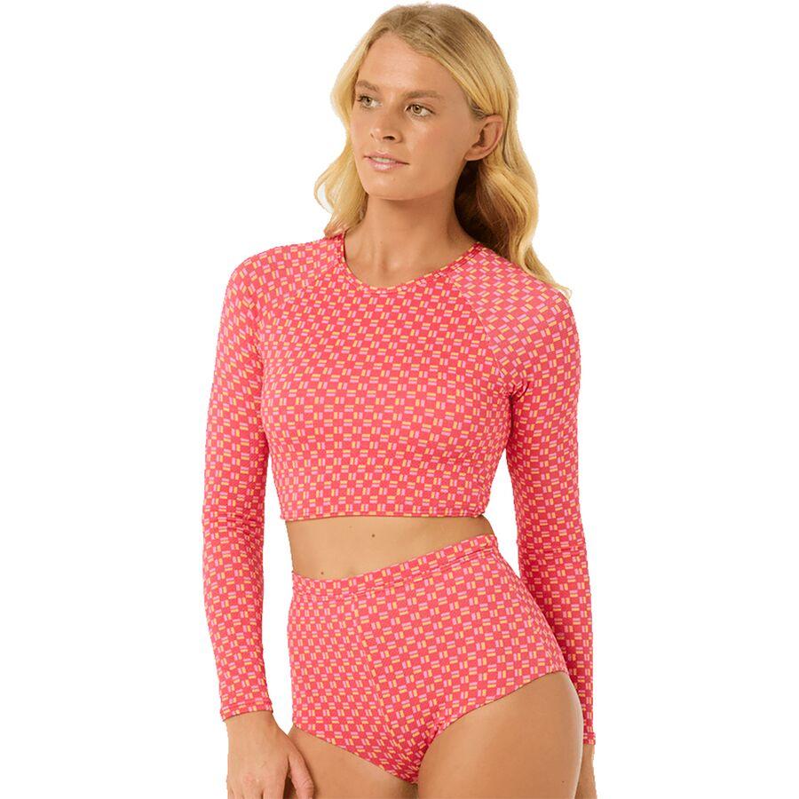 Rip Curl Shell Cove Crop Rashguard Red